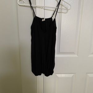 Black blouse with front slit